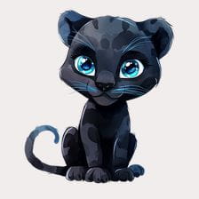 Cute Black Panther Clipart