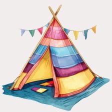 cute tent clipart