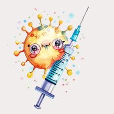 Cute Virus Vaccination Clipart