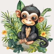 jungle monkey clipart