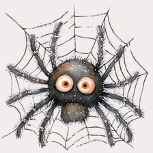 cute spider web clipart