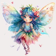 Cute Watercolor Fairy Clipart