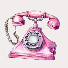 vintage telephone clipart