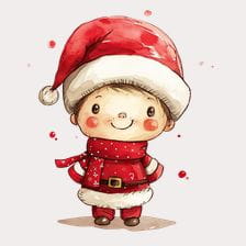 cartoon Christmas Boy Clipart