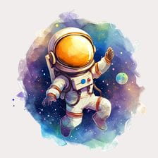 astronaut floating clipart