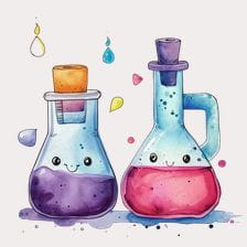 watercolor science clipart
