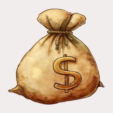 cartoon money bag clipart