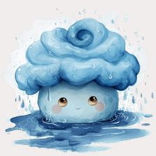 Cute Rain Cloud Clipart