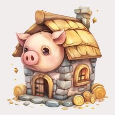Piggy Bank House Clipart