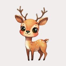 baby reindeer clipart