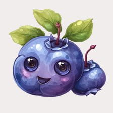 cute blueberry clipart