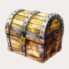 cute treasure chest clipart