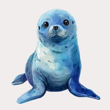 blue seal clipart