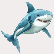 cartoon shark clipart