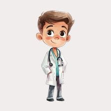 Cute Doctor Boy Clipart