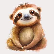 Cute Sloth Animal Clipart