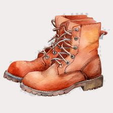 leather boots clipart