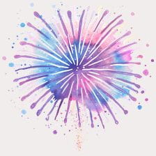 watercolor fireworks clipart