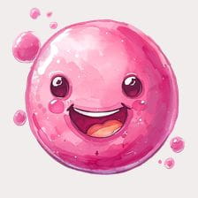 Smiling Pink Bubble Clipart