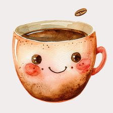 kawaii Coffee Cup Clipart