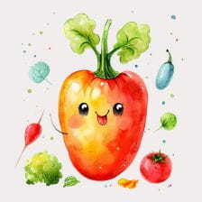 green vegetable clipart