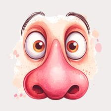 Big Nose Cartoon Face Clipart