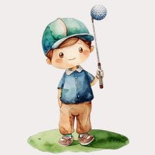 golfer boy clipart
