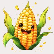 Cute Corn Cartoon Clipart