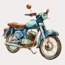 watercolor motorcycle clipart