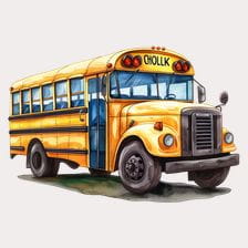 yellow school bus clipart