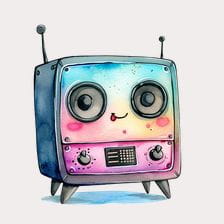 Cute Retro Radio Clipart
