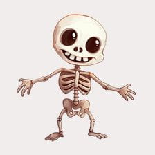 baby skeleton clipart