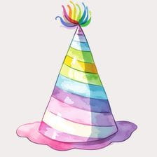 Rainbow Party Hat Clipart