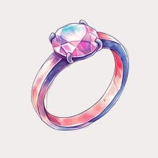Diamond engagement ring clipart