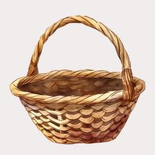 Handwoven Wicker Basket Clipart