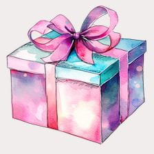 pink present clipart