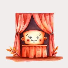 Happy Puppet Show Clipart