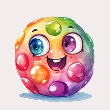 Rainbow Bubble Ball Clipart