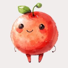 Cute Watercolor Cherry Clipart