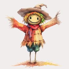 Cute scarecrow clipart