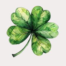 Green Four Leaf Clover Clipart