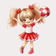 cheer girl clipart