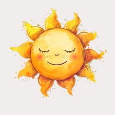 peaceful sunshine clipart