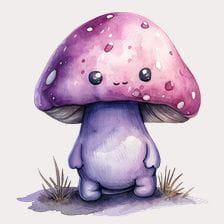 purple mushroom clipart