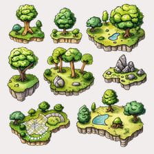 isometric tree clipart