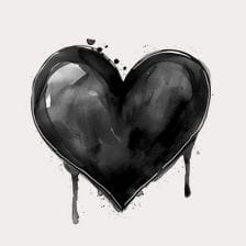 heart clipart black and white