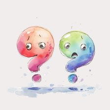 Curious Watercolor Question Mark Clipart