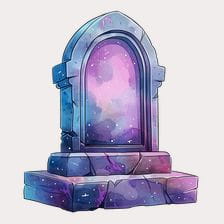 Stone Portal Galaxy Window Clipart