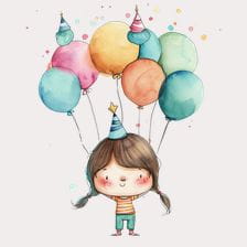 birthday girl clipart