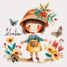 Nature Girl Watercolor Clipart